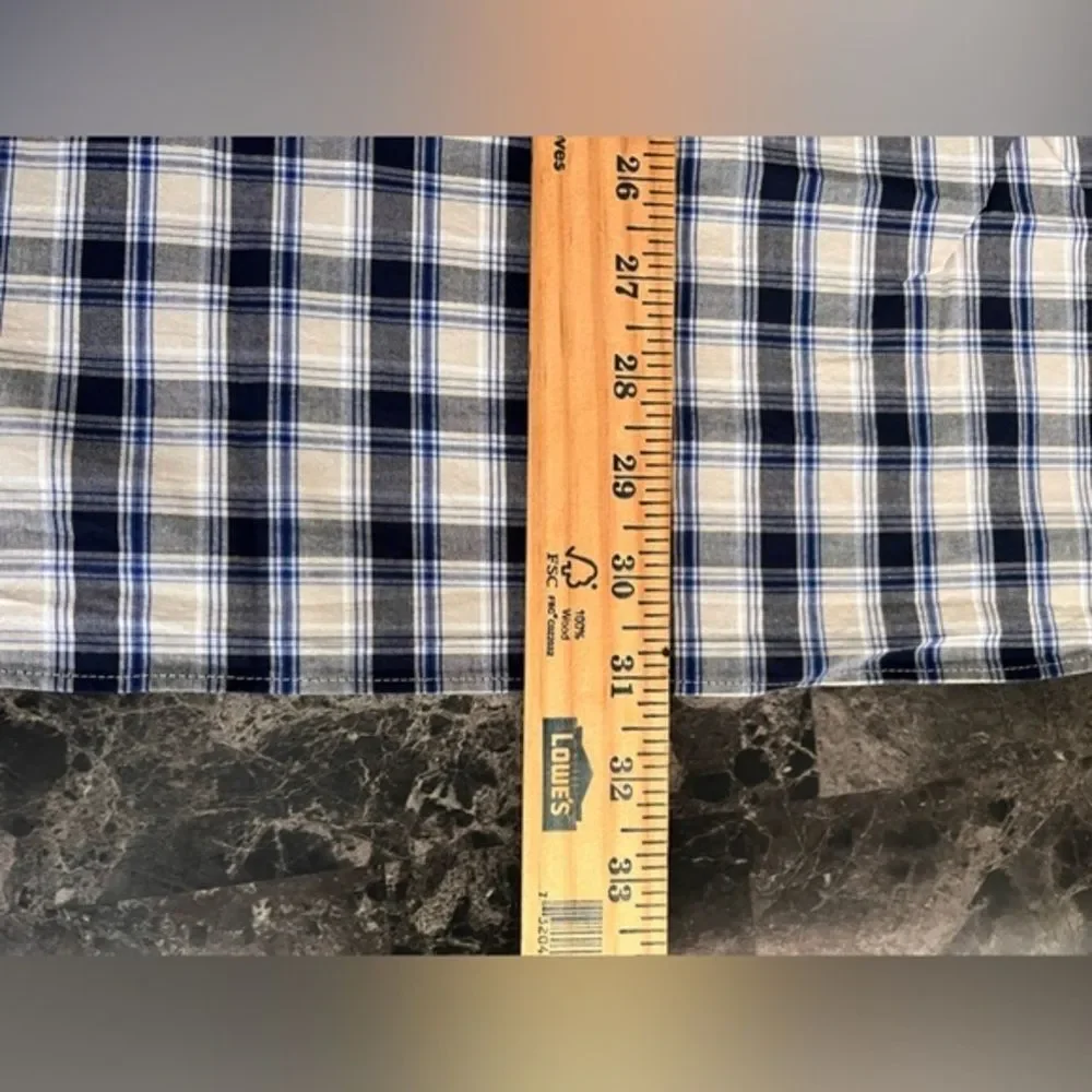 J Crew Men's Plaid Flex Stretch Cotton Shirt Button Down Collar‎
